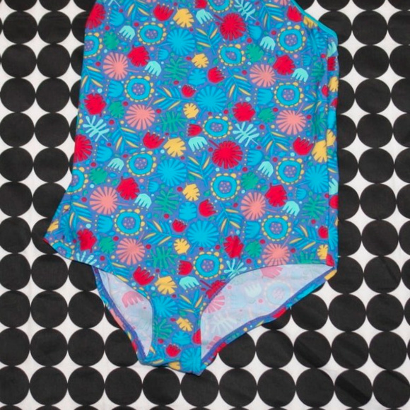 NWT Frugi Jungle Jamboree 1-Piece Swimsuit Blue Multicolor Print Size 9/10 - Picture 2 of 5